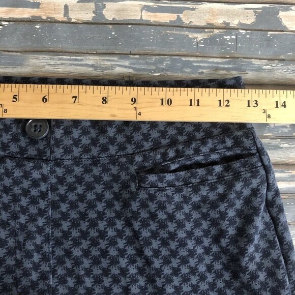 Betabrand Dress Pants Womens Sz Small Dog houndstooth Print Blue gray Yoga work - Picture 6 of 10